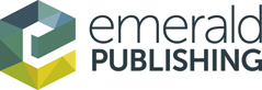 The logo of Emerald Publishing featuring a black stylized three-dimensional letter e.