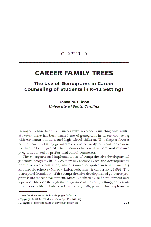 Career Family TreesThe Use of Genograms in Career Counseling of ...