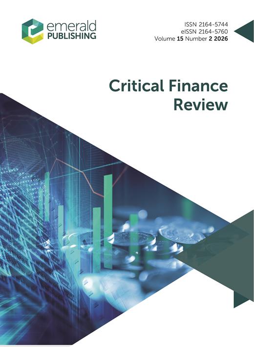 Critical Finance Review | Emerald Publishing
