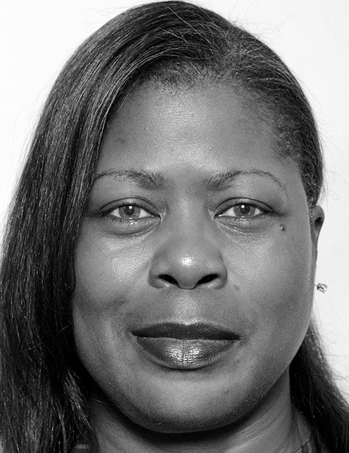 A portrait of Linda R. Rivers with text listing her address, telephone number, and email.
