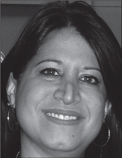 A portrait of Joana Fernandez smiling, with her name, title, institution, and contact details below.