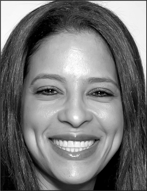 A portrait of Eldis Kamali Velasco with contact details including her role as Associate Professor at the College of Psychology, Nova Southeastern University, and her email address.