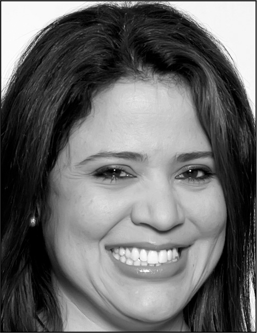 A portrait of Amyir Orellana with contact details including her role as Associate Professor at Abraham S. Fischler College of Education, Nova Southeastern University, phone number, and email.