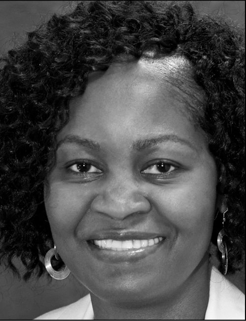 A portrait of Eunice Luyegu with contact information for Nova Southeastern University Dr. Pallavi Patel College of Health Care Sciences.