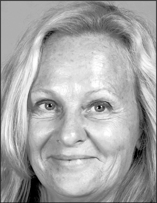A portrait of Sarah Randell with contact details for Nova Southeastern University.