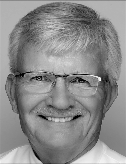 A portrait above the text Michael Simonson, Editor and Professor at Nova Southeastern University with address in Fort Lauderdale, Florida, telephone, and email.