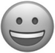 A smiling face emoji with an open mouth.