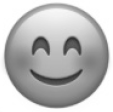 A smiling face emoji with closed eyes.