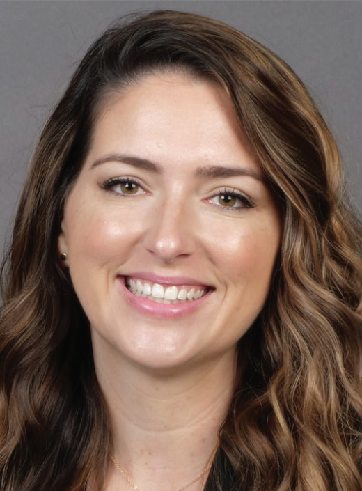 Portrait of Ashley Salter, Ed.D., Instructional Designer at the University of Central Florida in Orlando, Florida. The image includes a gray background and text label below.