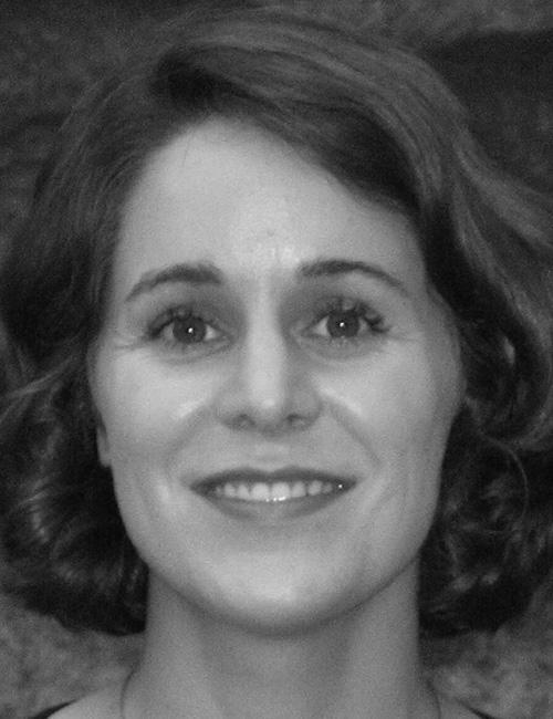 A portrait of a woman beside text identifying her as Melanie L. Buffington, Assistant Professor of Art Education at Virginia Commonwealth University, with full mailing address, telephone number, and email.