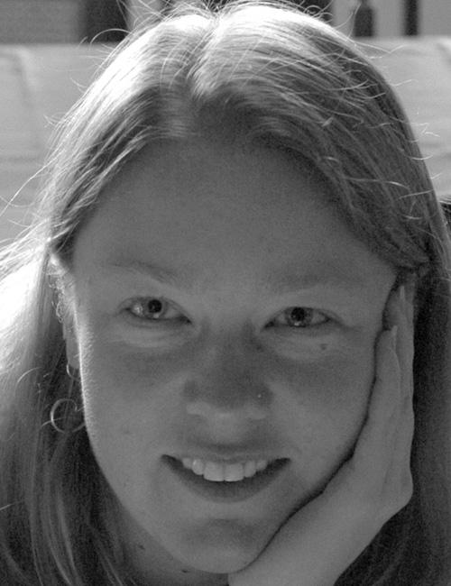 Black and white photo of Amber D. Evans and details for Learning Technologies at Virginia Tech, including address, phone number, and email, used for professional or academic reference.