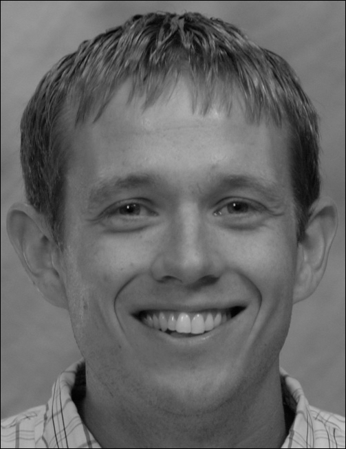 A portrait of a man above text identifying Neal Legler of the Information Technology Department at Utah State University, with his address in Logan, U T, telephone number, and email inside a bordered rectangle.