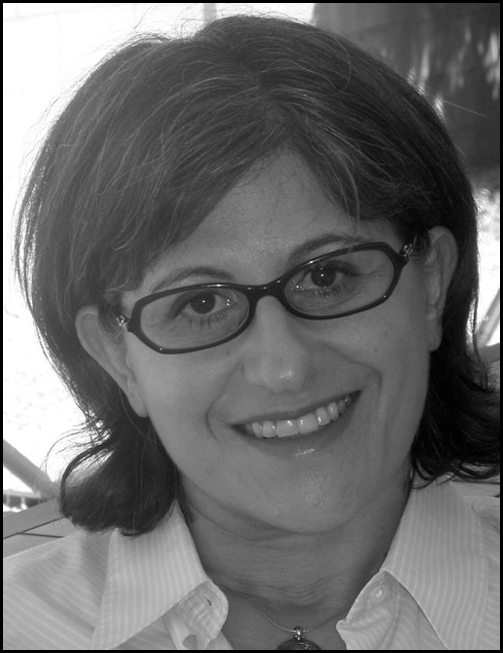 A portrait of a woman above text identifying Vartouhi Asherian, Senior Analyst and Instructional Designer at the College of Southern Nevada, with her Las Vegas address, telephone number, and email inside a bordered rectangle.