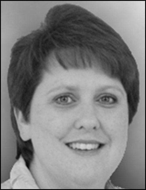 A portrait-style photograph of a woman smiling, named as Lisa Starling Sanders,listing her academic affiliation, address, telephone number, and email information.