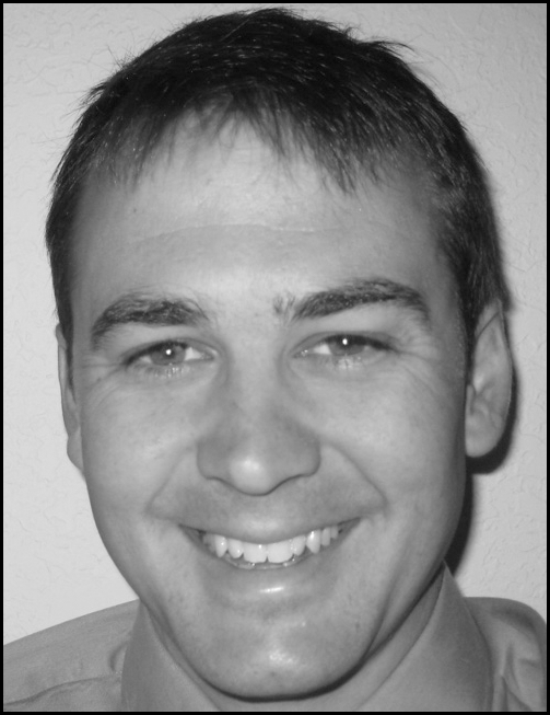 A portrait-style photograph of a smiling man that lists the name as Erik Skramstad, a street address, telephone number, and an email contact.