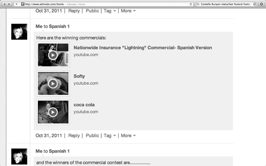 An image of a web page showing a discussion thread.