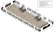 A diagram of a typical floor plan for Brock Commons, showing the layout and dimensions of various panels and components.