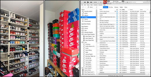 Images display collections of sneakers and digital music files as examples of collecting and preserving objects.