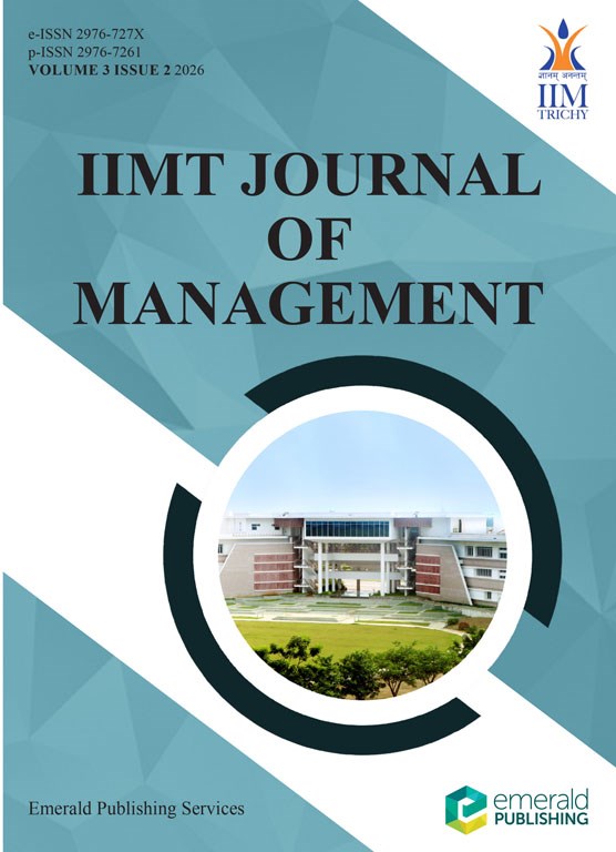 Journaling Management Volume 3 Issue 2 | IIMT Journal of Management | Emerald Publishing