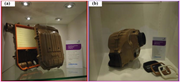 Two photos of natural fiber polymer composites used in automotive parts.