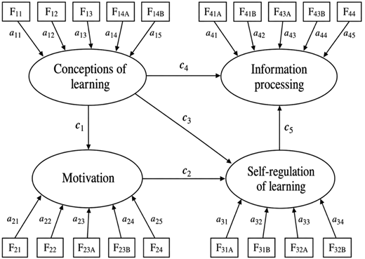 A diagram of a formative measurement model.