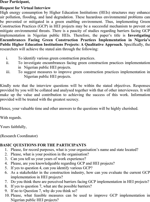 Virtual interview questions.