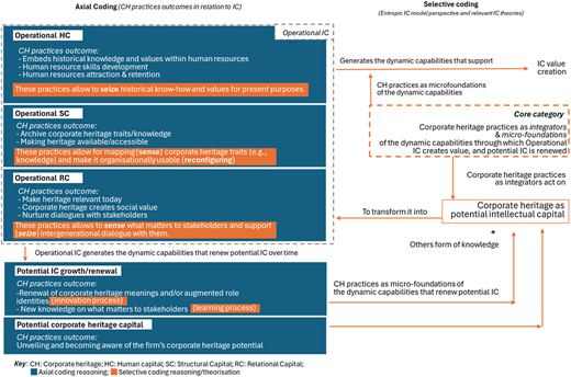 A diagram illustrating the selective coding process.