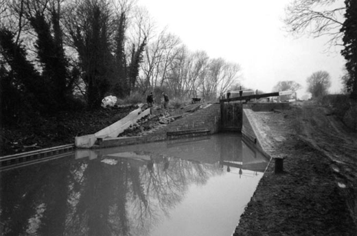 Major repair of lock walls (lock 50) Refer to the image caption for details.