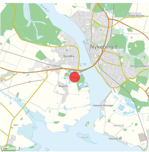 A tailored map showing a proposed development site marked with a red dot near the respondent’s home location.