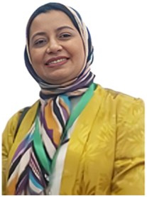 A woman wearing a yellow jacket and a colorful scarf.