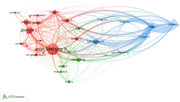A network diagram of co-citation clusters of cited authors.