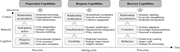 A diagram illustrating the structural model of organizational resilience capabilities.