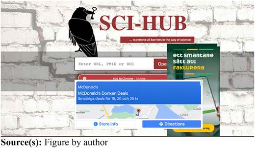 A webpage with a large bird logo, a search bar, banner ads, and a map pop-up showing store details and directions.