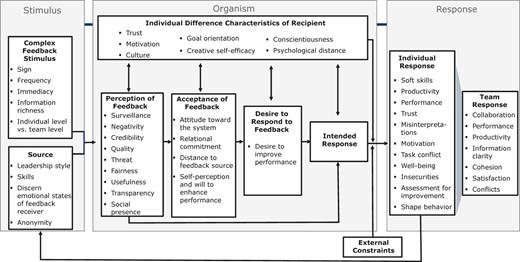 A figure of the conceptual framework of virtual feedback.