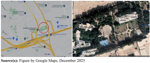 A map and an aerial view of SEKEM site.