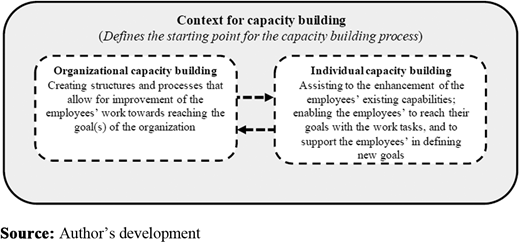 Individual and organizational capacity building Refer to the image caption for details.